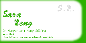 sara meng business card